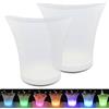 PeSandy Secchiello per Ghiaccio LED, 5L Portaghiaccio con Cambio di Colore Multiplo per Festival/Feste/Casa, Secchiello per Il Ghiaccio Impermeabile per Vino E Champagne (2 Pezzi, Sfumatura Colorata)