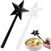 Zouwel Set di spargicpezie magico, bacchetta magica a stella, spices spice shaker con fori (2, nero e bianco)