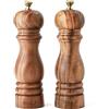 BF BILL.F SINCE 1983 Bill.F - Set di 2 macinapepe in legno, macinapepe manuale, ricaricabile, 17,7 cm, con rotore di macinazione in ceramica regolabile