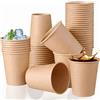 Rliocvhe 50 Bicchierini Caffè Carta 250ml,Bicchieri di Carta di Caffe,Bicchieri Carta Senza Plastica e con Materiali Sostenibili,Adatto per Bevande Fredde e Calde