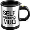TopHomer Tazza da caffè auto-agitante, 400 ml, riutilizzabile, in acciaio inox, per uso domestico e ufficio, viaggio