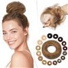 SEGO Pro Chignon Capelli Veri 100% Umani #6 Marrone Chiaro Chignon Facile per Capelli Elastico Capelli Finti Coda di Cavallo Updo per Donne Ragazze Lisci (17g)