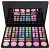 FantasyDay Palette Ombretti, FantasyDay 78 Colori Waterproof Neutri Caldi Tavolozza di Trucco Occhi Opaco e Luccicante in Polvere Set Eyeshadow Palette Set di Trucchi #1 - Natale Regalo Surprise Makeup Gift Set