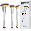 Jessup pennelli trucco viso Set di 3, pennelli a doppia punta fondotinta contorno occhi fard illuminante correttore strumenti cosmetici grigio silenzioso T521