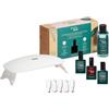 Manucurist Kit Smalto Semipermanente Unghie Bordeaux Dark Pansy - Kit Gel Unghie Completo: Lampada UV LED Unghie Professionale 24W, Base Coat, Top Coat, Gel, Solvente, Pinze per Rimuovere lo Smalto