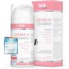 Medical Beauty Cosmetics Crema ai ceramidi 100 ml con 3 ceramidi essenziali - con Aloe Vera bio, Bakuchiol e olio di semi di melograno bio - crema viso vegana per rafforzare la barriera cutanea con niacinamide ed ectoin.
