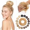 SEGO Pro Chignon Capelli Veri 100% Umani #18/613 Biondo Cenere/Biondo Chiarissimo Chignon Facile per Capelli Elastico Capelli Finti Coda di Cavallo Updo per Donne Ragazze Lisci (17g)