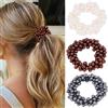 Zoestar Elastici per capelli con perle, elastici per capelli con perline, accessori per coda di cavallo, per donne e ragazze (confezione da 3) (B)