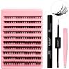WENDY LASHES Kit Ciglia Extension 200PCS Clusters Lashes Kit D Curl 0,07 40D 8-16mm Ciglia Finte Individuali Fluffy Cluster Eyelash con Lash Bond e Seal