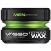 Vasso®, cera opaca per capelli, effetto modellante asciutto opaco, 150 ml