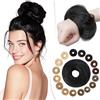 SEGO Pro Chignon Capelli Veri 100% Umani #1 Jet Nero Chignon Facile per Capelli Elastico Capelli Finti Coda di Cavallo Updo per Donne Ragazze Lisci (17g)