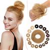 SEGO Pro Chignon Capelli Veri 100% Umani #27 Biondo Scuro Chignon Facile per Capelli Elastico Capelli Finti Coda di Cavallo Updo per Donne Ragazze Lisci (17g)