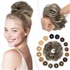 SEGO Pro Chignon Finto per Capelli Veri Umani #1B/613 Nero Naturale/Biondo Chiarissimo Elastici Chignon Finti Ondulato Capelli Naturale Coda di Cavallo Spessi Updo per Donne Ragazze (23g)