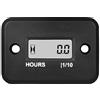 RunLeader Contaore digitale induttivo,contaore di manutenzione per guida tosaerba Trattore Spaccalegna Barca Motore fuoribordo Generatore marino di inverter ATV Moto da motoslitta (HM006A-BK)