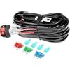AUXTINGS Universale LED Kit relè di commutazione cablaggio con 2 connessioni lampada per la motocicletta Luci di guida Lampade ausiliarie di lavoro,1 pezzo