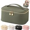 Bestash Beauty Case Donna Da Viaggio Con Sacchetto Per Pennelli, Borsa Porta Trucchi Grande Capacità Con Scomparti Organizer (Verde Matcha)
