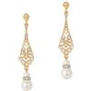 Coucoland - Orecchini da donna in stile anni '20 con perle, ispirati al Grande Gatsby, accessori per costume, 8,2 x 1,8 cm, Zinco