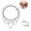 DOEARKO Septum Piercing Naso Anello 316L Acciaio Chirurgico Septum Clicker Piercing Hoop Lip Conch Tragus Helix Daith Piercings Jewelry (Argentato-1)