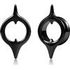 DOEARKO Dilatatore Orecchio 1 Paias Dilatatore Piercing In Acciaio Inox Double Flared Expanders Stretchers Piercing per Uomini e Donne 8 mm - 16 mm (Nero, 8MM)