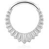 DOEARKO Septum Piercing Acciaio Chirurgico 16G 8mm Septum Clicker Piercing Naso Anello Hoop Lip Conch Tragus Helix Piercing Gioielli (Argento-2)