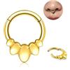DOEARKO Septum Piercing Acciaio Chirurgico Piercing Naso Anello 16G 8mm Septum Clicke Hoop Lip Conch Segmento Tragus Helix Rook Daith Piercing Gioiell (Oro-1)