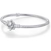BOIGEGU Bracciale Donna con maglia snake e chiusura a cuore Adatto per Ciondolo Argento Sterling 925 Braccialetto Snake Bracciali Compatibile con Ciondolo