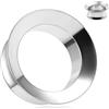 DOEARKO Flesh Tunnel 1 Paia Dilatatore Orecchio in Acciaio Inossidabile Double Flared Tunnel Ear Stretching Piercing Corpo per Uomini e Donne,10mm a 19 mm (Argento-1, 10mm)