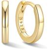 U7 SILVERCUTE Orecchini Uomo Donna Argento 925 a Cerchio Piccolo 8/10/12mm | Orecchini cerchio argento 925 4 colori; struttura robusta e ipoallergenico; ideale per uso quotidiano, regalo per donna uomo