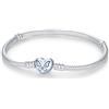 BOIGEGU Bracciale Donna con maglia snake e chiusura a cuore Adatto per Ciondolo Argento Sterling 925 Braccialetto Snake Bracciali Compatibile con Ciondolo