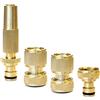 Aqua Control MSET04 - Set di raccordi per irrigazione in ottone metallico e durevole, set completo per tubo da 19 mm con raccordo da 1/2, colore: oro