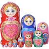 YAKELUS Marchio di Matrioska specializzato, nesting dolls Matrioske Bambola Matrioska russa in 10 pezzi, tiglio di zona frigida, regalo e giocattolo