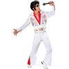 Rubie's Rubies Costume Elvis Deluxe per adulti, Abito completo, cintura e sciarpa, Ufficial Elvis Presley per Carnevale, Feste, Cosplay, Halloween