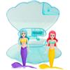 YAAVAAW 2 Pezzi Sirena Immersione Giocattoli con Conchiglia Blu,Sinkers Sirena per Bambini Piscina Giocattoli,Sirene Bagno Giocattolo Nuoto per Ragazze Gioco Subacqueo Addestramento Giocattoli D'acqua