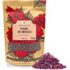 FRISAFRAN | Fiori di Ibisco Bio 100g | puro | naturale | tisane a freddo | essiccato | Fiore della Giamaica | Tè all'ibisco aromatico | Acqua giamaicana | Detox | infusi | Karkade Infuso | Drenante