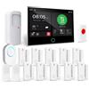 TUGARD Sistema di Sicurezza Domestico con Touchscreen da 7 Pollici, Sistema di Allarme Domestico 4G/WIFI SMS e Rilevatore di Movimento, Sirena di Allarme da 120dB, Telecomando Intelligente(16 Pezzi)