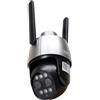 PNI Telecamera di videosorveglianza House IP574 con Wi-Fi, PTZ, doppia lente 4MP + 4MP, zoom ottico 10X, IP65