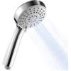 OFFO Soffione Doccia, Doccino per Doccia con 3 Modalità di Getto,Soffione Doccia Grande per Il Risparmio Idrico, Doccetta per Il Bagno, Copertura Grande, Rotonda 10 cm, Cromo