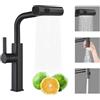 DOKKOME Rubinetto da Cucina Estraibile Rubinetto Cucina Bagno Rubinetto Cucina Miscelatore Cucina Miscelatore per Lavello Cucina Armature per Cucina Kitchen Faucet 3 Tipi di Getto Nero