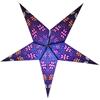 YEPSIO Paralume di carta a forma di stella, grande 60 cm, decorazione da appendere per Natale, matrimonio, casa, festa di compleanno, pieghevole, stella a 5 punte (viola glitterato)