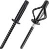 JIANDAXIN Rivetti ciechi in alluminio ad espansione tripla - Assortimento di rivetti bulbo per plastica o materiali morbidi (completamente nero, Ø4,8 x 20 mm - 50 pezzi)
