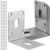 ZOENHOU 8 pezzi angolo 70 x 70 x 49 mm, connettore angolare in acciaio inox, angolo del foro, angolo di montaggio, con 64 viti, per armadi, scaffali, armadi, banchi da lavoro, argento