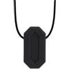 ATC Handels GmbH ARK® Collana da masticare in diversi spessori e forme con guinzaglio regolabile e istruzioni ATC (lingua italiana non garantita) - Collana Sensory Block, masticare, dentizione, autismo (minibite, nero
