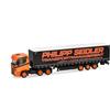 Herpa camion in miniatura Scania CR 20 ND semirimorchio telonato "Philipp Seidler", miniatura in scala 1:87, pezzo da collezione, Made in Germany, plastica