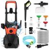 KAOLALI Idropulitrice, 3000W Pressione di Esercizio, Portata 336 l/h, con 4 Ugelli, Lancia Schiumogena, per Pavimenti da Giardino, Recinzioni, Casa, Auto