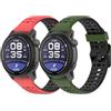 CHULN 2 Pack Cinturino per Coros Pace 2/Apex 2/Apex 42mm, 20mm Morbido Silicone Regolabile Sportiva Cinturino di Ricambio per Smart Watch.