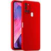 HULLIN Custodia per Telefono in Silicone Colorato, Adatta per Samsung Galaxy A21s (6.5) - Rosso Cina
