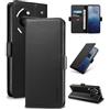 Yunubeyii Cover Libro per Nothing Phone 3a,Nero | Blocco RFID,Luxury PU Pelle,Portafoglio,Card Holder,Magnetic Phone Custodia,Kickstand,Protettiva,Antiurto