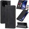 Jasonyu Cover per OnePlus 15 Flip Custodia in Pelle PU, Cover a Libro Portafoglio, Funzione Supporto, Magnetica, Slot Schede, TPU Bumper Caso Custodia (Nero)