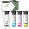 RUICAILI T01C1 T01C2 T01C3 T01C4 - Cartuccia di inchiostro compatibile per Epson Workforce Pro WF-C529R WF-C579R WF-C579RDWF (4PK-BK/C/M/Y)