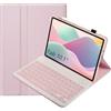 leleyo Custodia per tastiera Lenovo Tab 10.1 TB311FU/TB311XU,Rosa